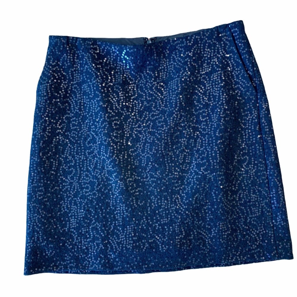 Ann Taylor Sequin Black Mini Skirt